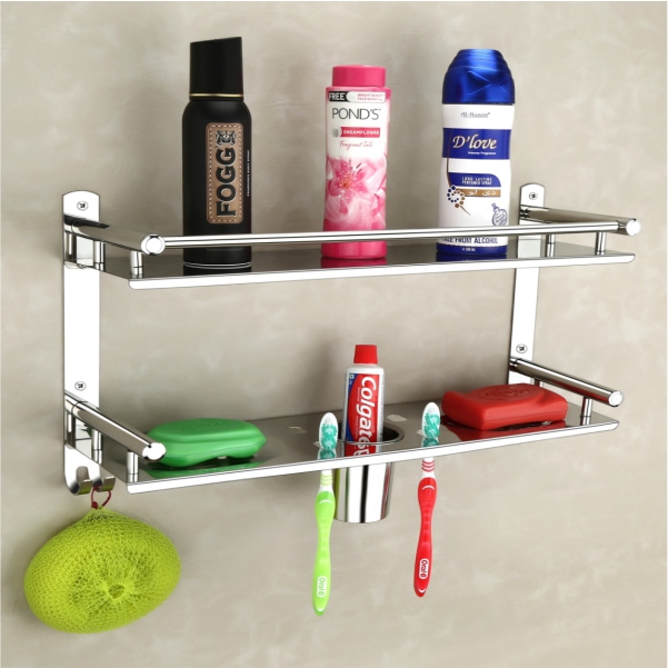 Multi Purpose Shelf (Shelf+Soap Holder+Tumbler)